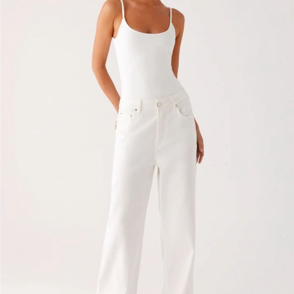 Peppermayo Exclusive - Back Again Straight Leg Denim Jeans - White - Picture 6 of 10